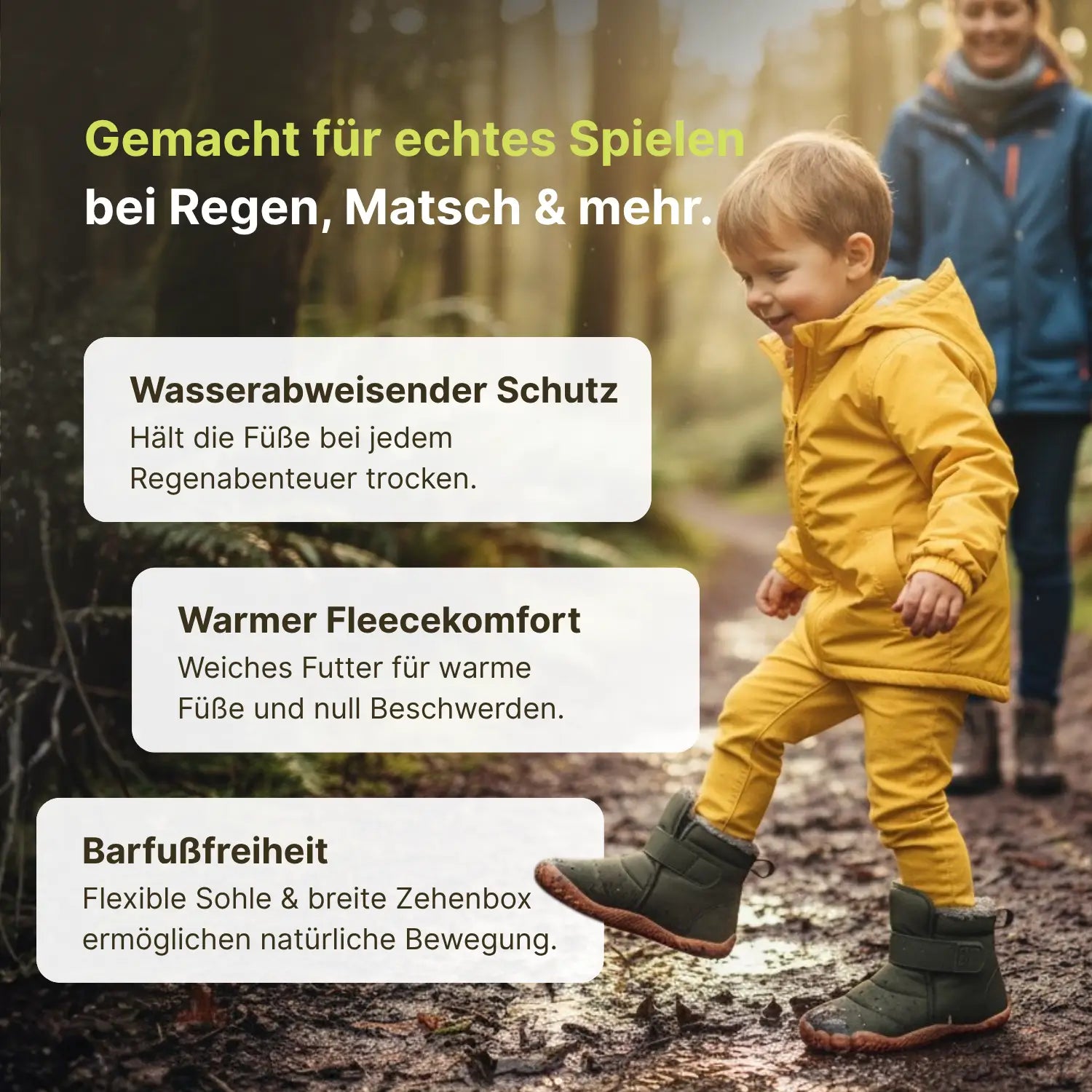 Familien-Paket – 99,7 % wasserdicht & schneefest. Winter‑Barfußschuhe + Winterfeste, isolierte High-Top-Barfußschuhe für Kinder