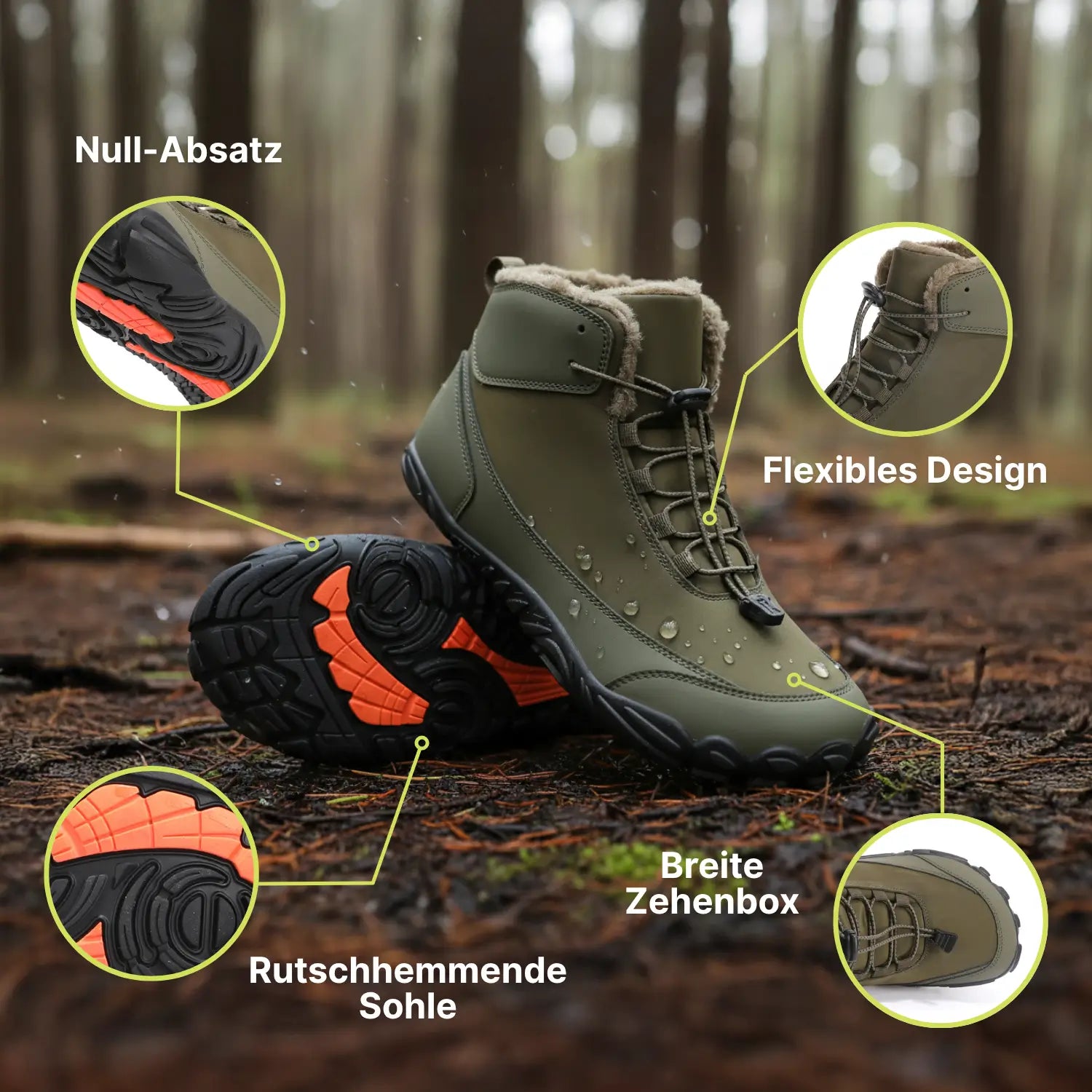 Familien-Paket – 99,7 % wasserdicht & schneefest. Winter‑Barfußschuhe + Winterfeste, isolierte High-Top-Barfußschuhe für Kinder