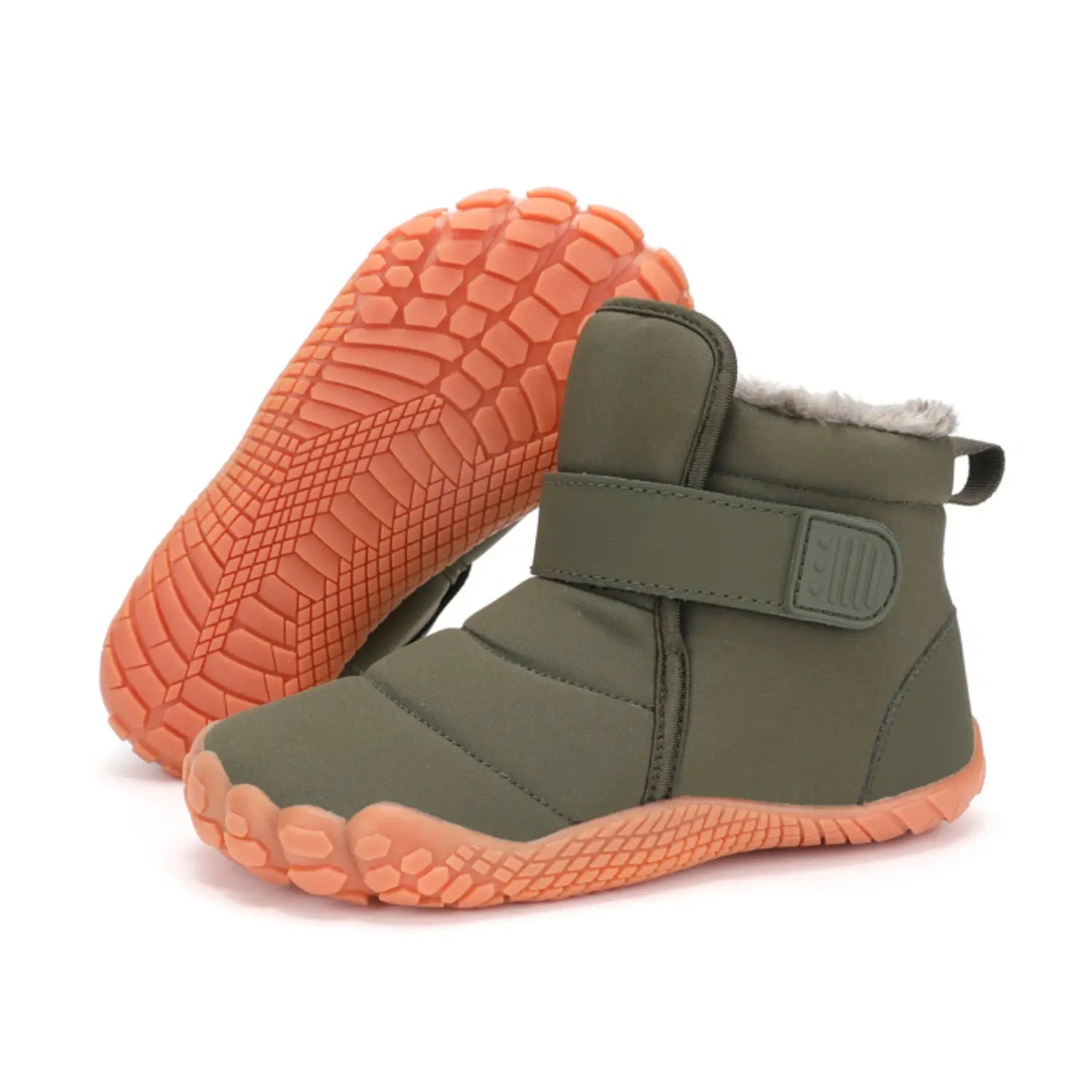 Familien-Paket – 99,7 % wasserdicht & schneefest. Winter‑Barfußschuhe + Winterfeste, isolierte High-Top-Barfußschuhe für Kinder