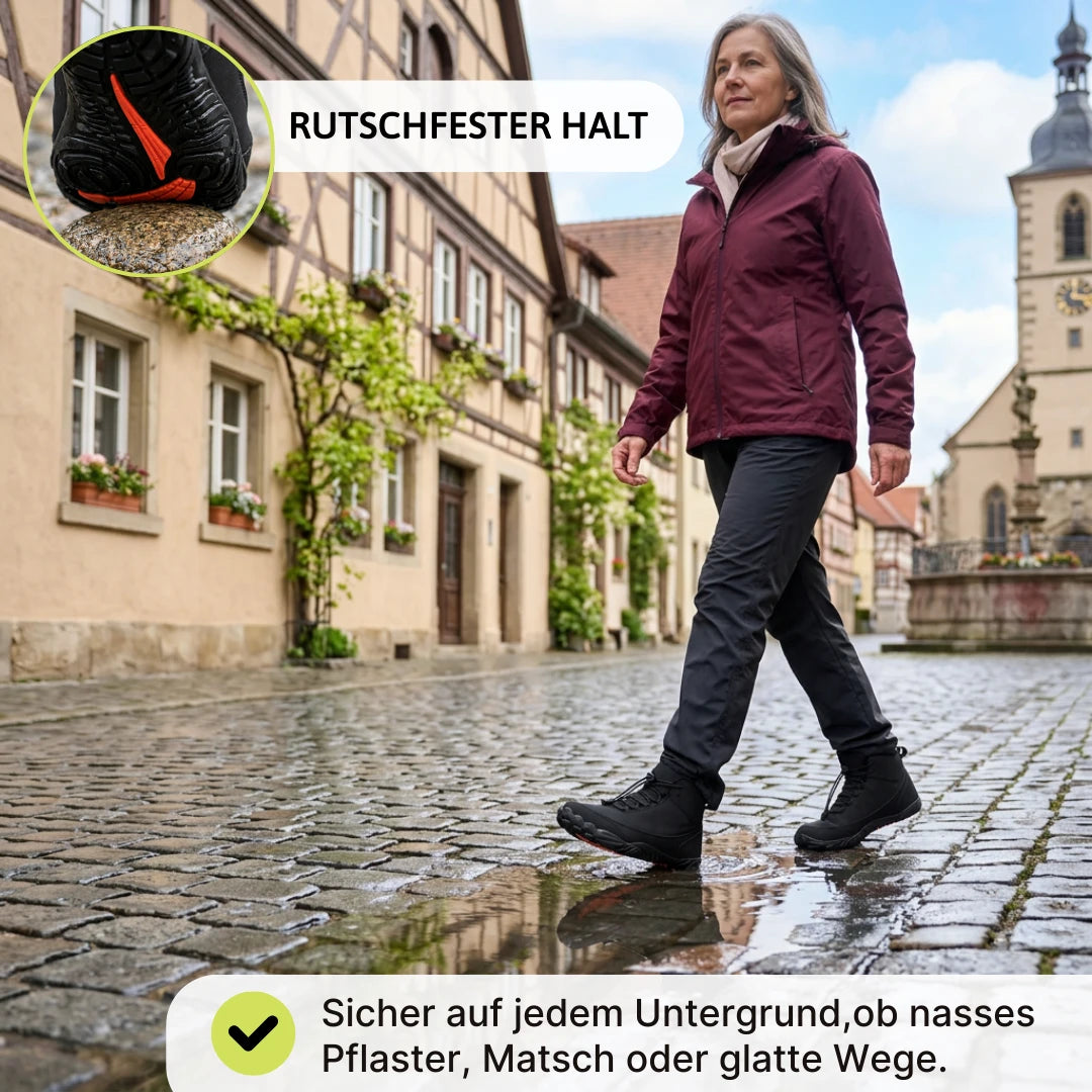 Polaris HydroTex™ – 99,7 % wasserdicht & rutschfest. Allwetter‑Barfußstiefel (Unisex)