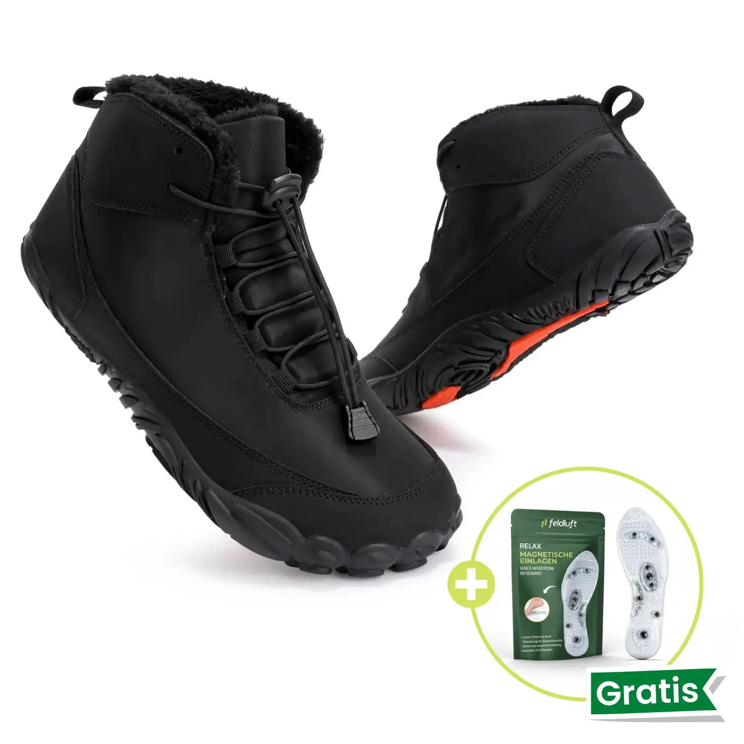 Polaris HydroTex™ – 99,7 % wasserdicht & schneefest. Winter‑Barfußschuhe mit warmem Fleecefutter (Unisex)