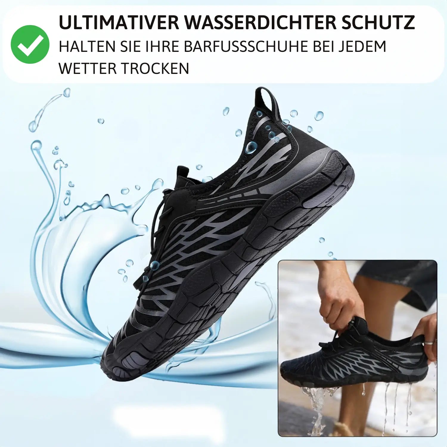 Wasserdichte Schicht - von uns aufgebracht (98,7% Schutz)