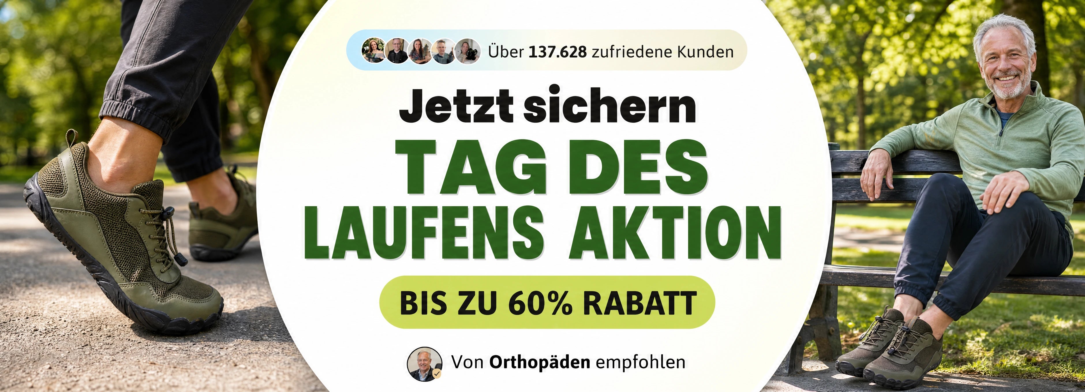 Feldluft Tag des Laufens Aktion Bestseller Desktop Banner
